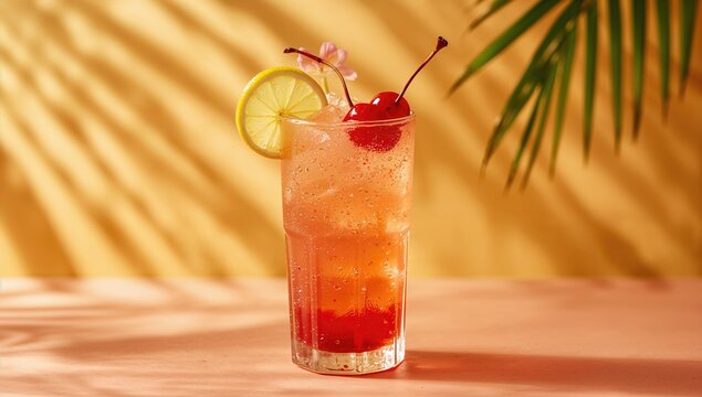 Shirley Temple cocktail featuring ginger ale, gin, grenadine, and citrus, a refreshing drink choice for gatherings