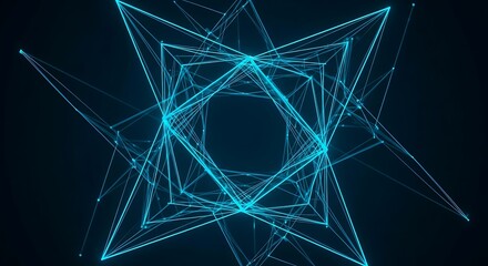 A mesmerizing abstract geometric design featuring interconnected lines and shapes, creating a futuristic and visually captivating composition