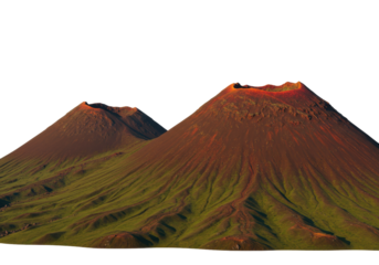 Isolated Volcanoes, Mountainscape, Brown Volcanic Mountains, Nature, Eruption Hazard, Scenery