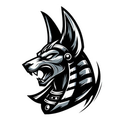 vector illustration of a anubis