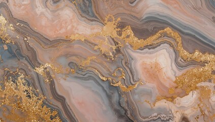 Pastel colors and ancient oriental drawing techniques create elegant artwork with golden powder accents, highlighting a sense of luxury