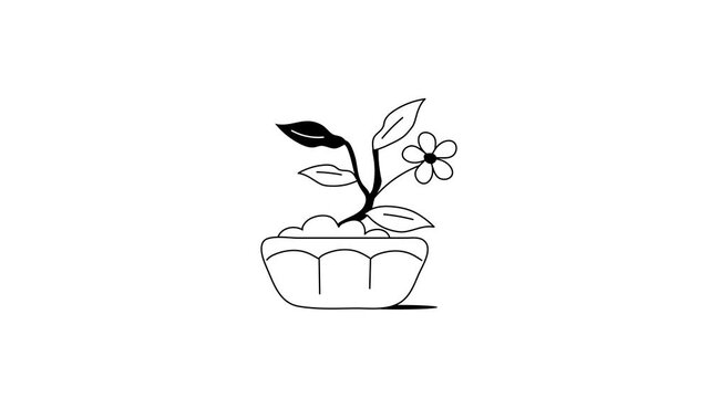 Small plant in pot symbolizing growth and sustainable agriculture