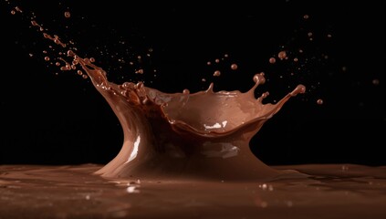 Melted chocolate drizzle on a dessert, indulgent flavor note