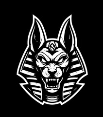 vector illustration of a anubis