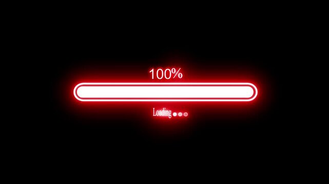 Neon Light Loading Animation Bar for Tech Projects