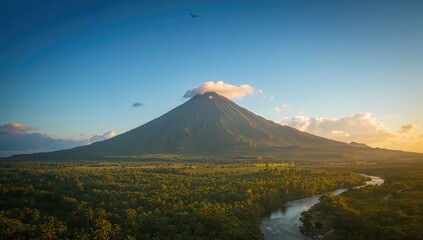 Natuna Island mountain in Indonesia, scenic landscape and adventure, World Tourism Day