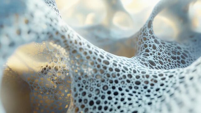 Abstract biological structure forming a porous network technology