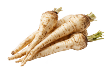 Pile of fresh parsnips