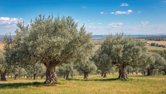 Umbrian olive trees in the Perugia region, showcasing agricultural landscape, preservation