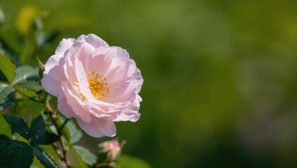 Obraz premium Rosa odorata, a hybrid flowering plant showcasing its delicate blooms, preservation