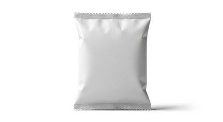 Illustration of white blank snack bag mockup for branding design