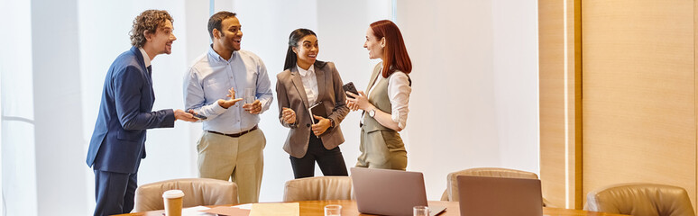 Engaging team meeting in a modern office fostering collaboration and creativity