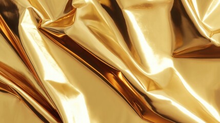 golden metallic sheet with a shiny reflective surface, smooth texture, bright highlights, luxurious appearance, minimalistic composition, realistic