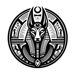 vector illustration of a anubis