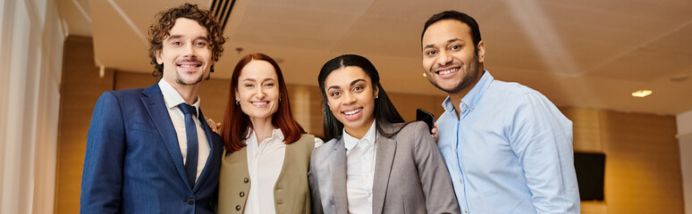 Colleagues sharing a joyful moment in a modern office environment with fresh ideas and enthusiasm