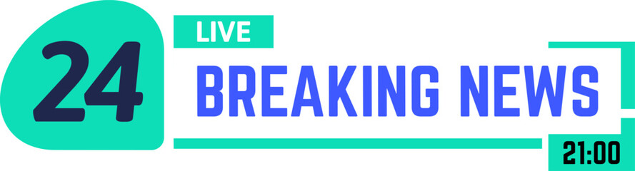 Breaking news live television broadcast graphic banner