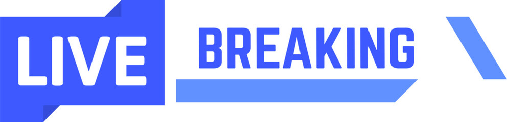 Live breaking news banner displaying important update