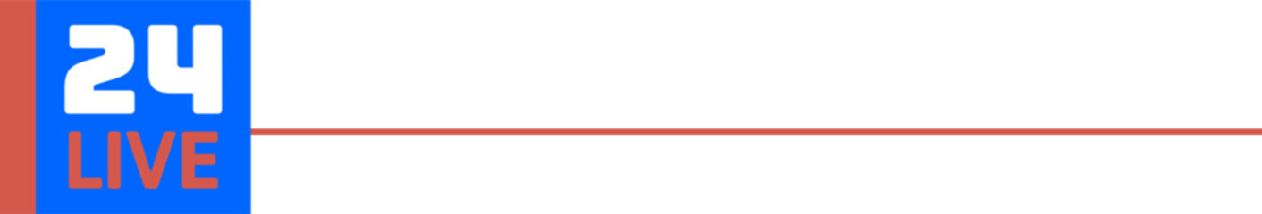 Live news 24 graphic element for television broadcast