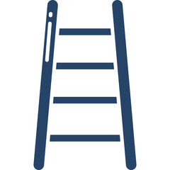 Simple Dark Blue Ladder Icon Symbol On A Transparent Background Representing Growth Ascent And Opportunity