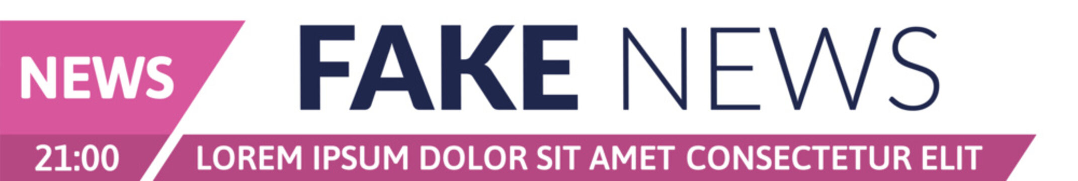 Fake news broadcast graphic presenting misinformation