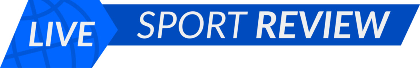 Live sport review screen graphic broadcasting news
