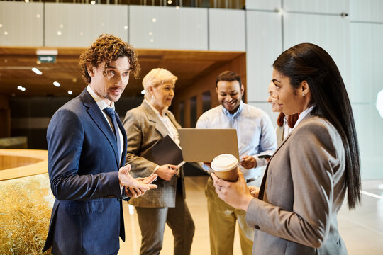 Engaging discussions in a modern office with a focus on teamwork and collaboration