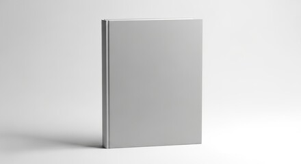 Illustration of blank gray book mockup for design presentation