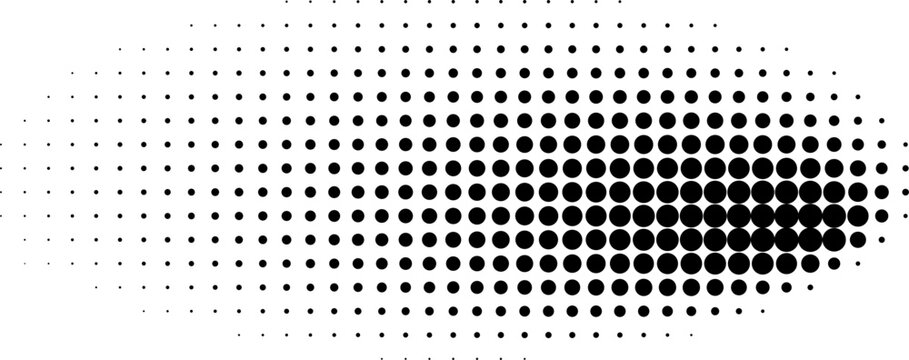 Halftone pattern creating gradient transition of dots - Powered by Adobe