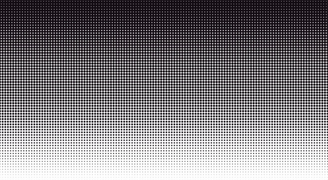 Halftone pattern with black and white gradient dots