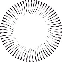 Radial dot pattern forming abstract circular shape