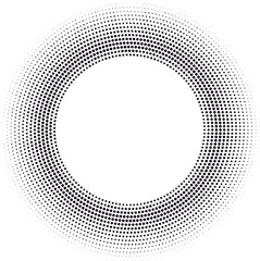 Halftone dot pattern forming radial gradient ring