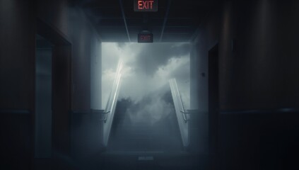 Smoke and smog in the office building, potential safety hazard