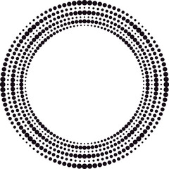 Abstract dotted circle creating modern graphic design element