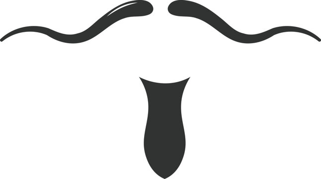 Black mustache and goatee beard vector illustration