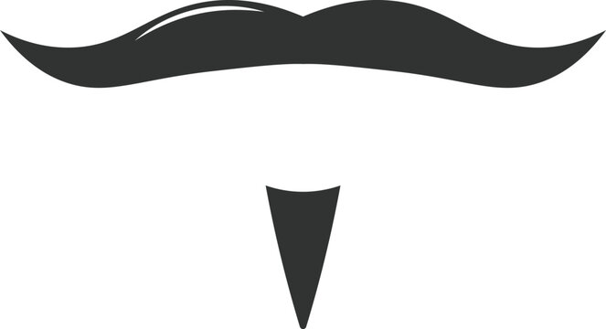 Retro gentleman facial hair style featuring moustache and goatee
