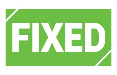 FIXED text written on green stamp sign.