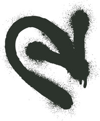 Spray paint arrow pointing down and right © WinWin