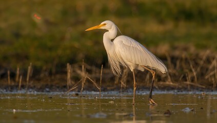 Cattle Egret perched on a branch, showcasing urban adaptation