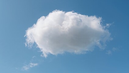 White cloud resembling a thought balloon on a blue backdrop, ideal for communication visuals