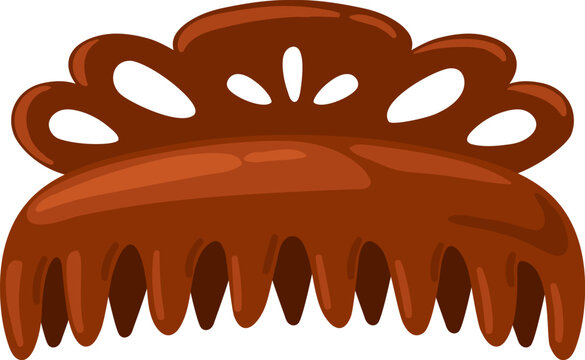 Hair claw clip securing a bun or ponytail