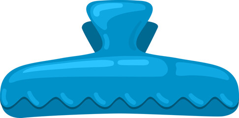 Blue hair claw clip holding accessory vector