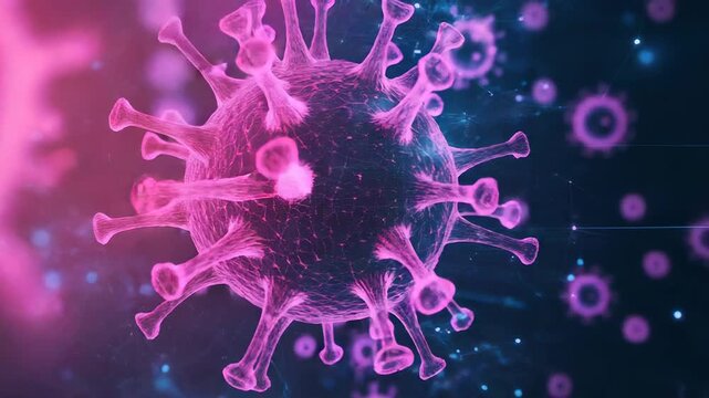 Digital coronavirus spreading global pandemic research and medical science - Powered by Adobe