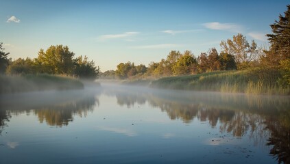Fototapeta premium Nature shot featuring the Maasduinen landscape, highlighting seasonal change