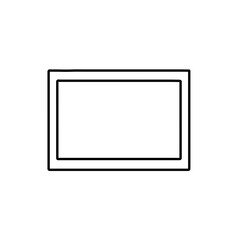 Digital monitor screen minimal line vector illustration for ui interface layouts, media display designs, and technology related artwork