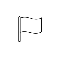 Waving flag cloth element vector in minimal line art style symbolizing movement, identity, celebration, and symbolic cultural representation