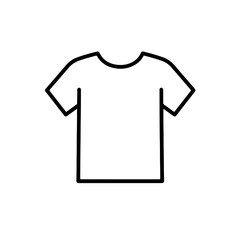 Crew-neck casual t-shirt vector, clean outlined garment suitable for fashion presentations, uniform designs or textile illustration sets