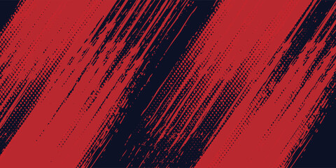 Halftone dots red and blue color pattern gradient grunge texture background. Dot pop art comic sport style vector illustration. grunge vector dots