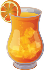 orange tropical drink glossy bright color
