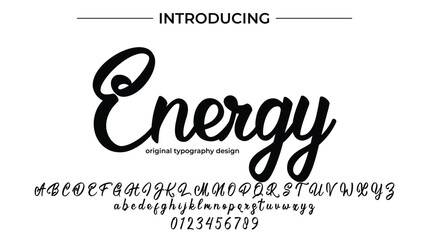 Energy - Elegant Script Font for Smooth Handwritten Design and Creative Typography
