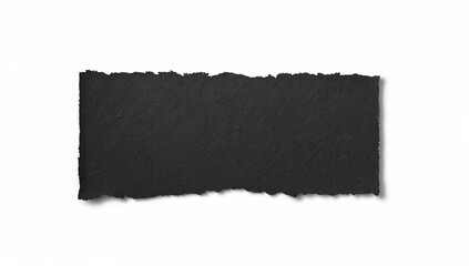 Naklejka premium Torn rectangular paper piece suitable for text box applications on a white backdrop, ideal for layout design